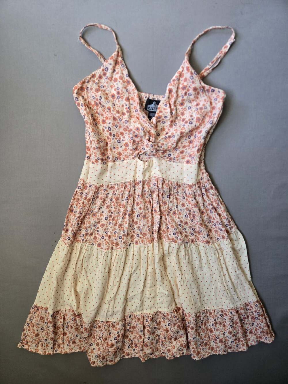Angie Floral Sundress Size M Multicolored Tiered Cottagecore Dress
